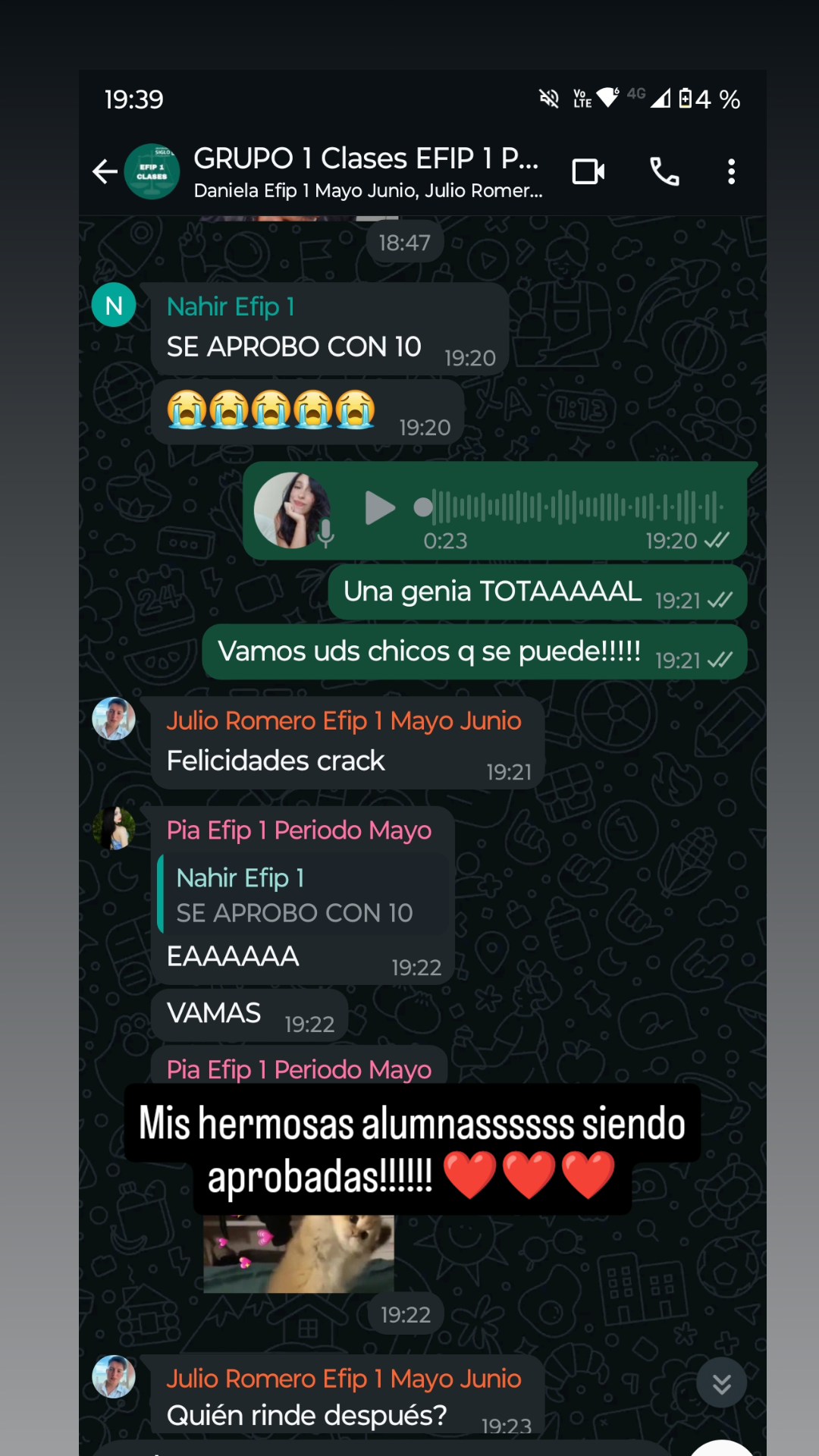 Agradecimiento alumno 1