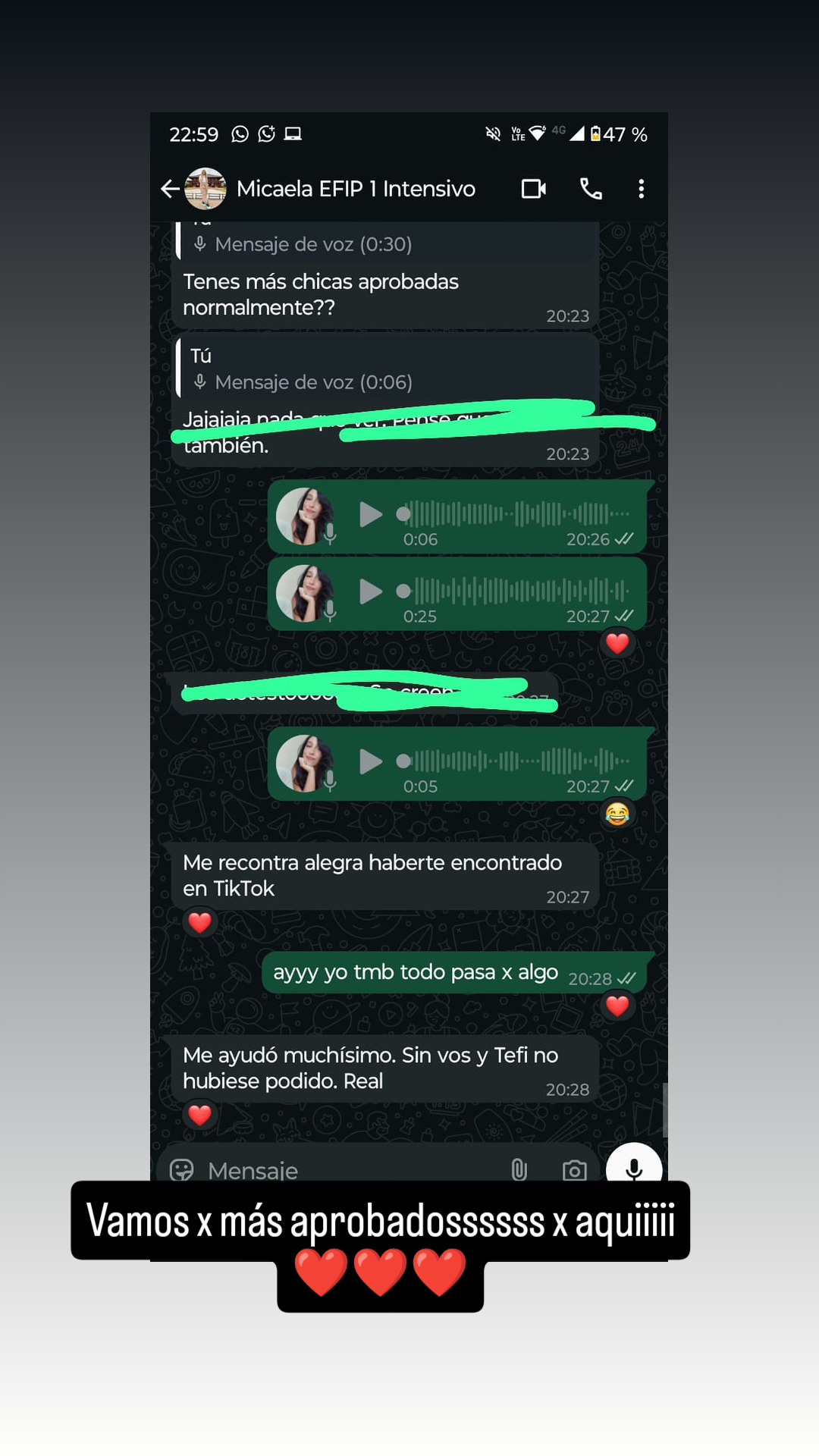 Agradecimiento alumno 8